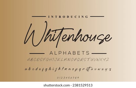 signature Font Calligraphy Logotype Script Brush Font Type Font lettering handwritten