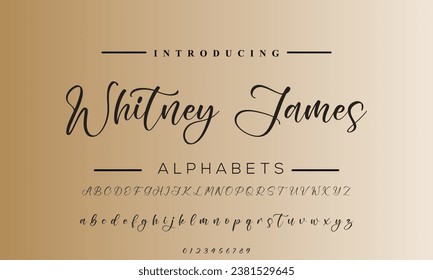 Caligrafía de tipo de letra de firma Guión de logotipo Pincel Tipo de letra Letra letra letra manuscrita