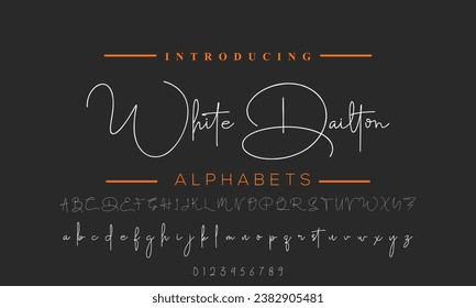 signature Font Calligraphy Logotype Script Brush Font Type Font lettering handwritten