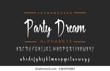 signature Font Calligraphy Logotype Script Brush Font Type Font lettering handwritten