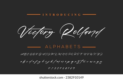 signature Font Calligraphy Logotype Script Brush Font Type Font lettering handwritten