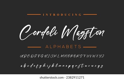 signature Font Calligraphy Logotype Script Brush Font Type Font lettering handwritten