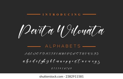caligrafía de tipo de letra de firma Guión de logotipo Pincel Tipo de letra Tipo de letra Letra letra manuscrita
