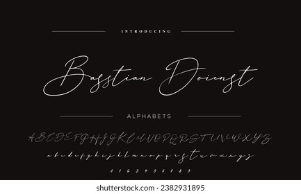 Signature Font Calligraphy Logotype Script Brush Font Type Font lettering handwritten