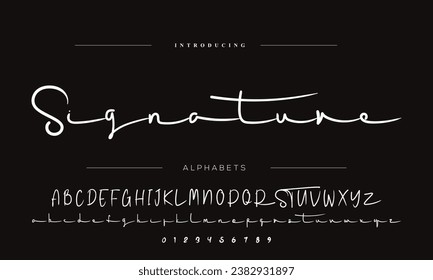 Caligrafía de tipo de letra de firma Guión de logotipo Pincel Tipo de letra Letra letra letra manuscrita