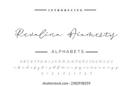 caligrafía de tipo de letra de firma Guión de logotipo Pincel Tipo de letra Tipo de letra Letra letra manuscrita