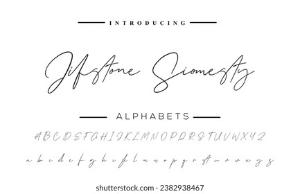 signature Font Calligraphy Logotype Script Brush Font Type Font lettering handwritten