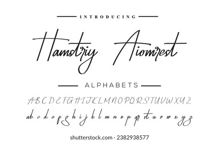 caligrafía de tipo de letra de firma Guión de logotipo Pincel Tipo de letra Tipo de letra Letra letra manuscrita