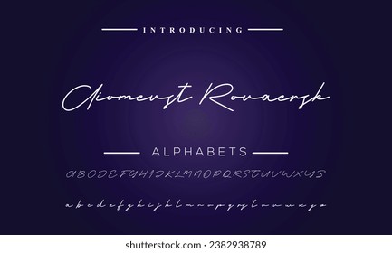 Signature Font Calligraphy Logotype Script Brush Font Type Font lettering handwritten