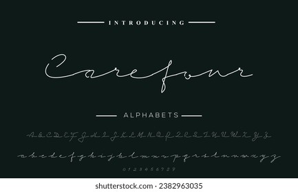 signature Font Calligraphy Logotype Script Brush Font Type Font lettering handwritten