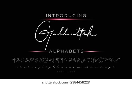 Schriftzeichen-Schriftzeichen-Logotype-Schriftzeichen Schriftart Schriftzeichen handschriftlich