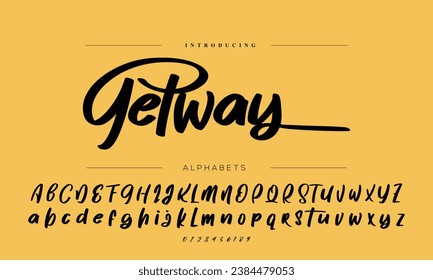caligrafía de tipo de letra de firma Guión de logotipo Pincel Tipo de letra Tipo de letra Letra letra manuscrita