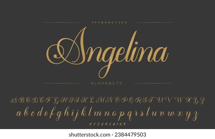 signature Font Calligraphy Logotype Script Brush Font Type Font lettering handwritten