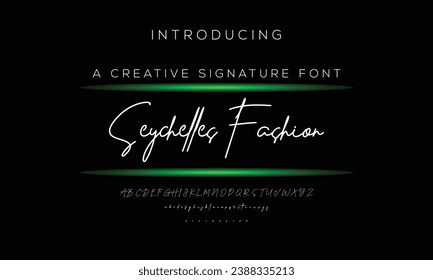 signature Font Calligraphy Logotype Script Brush Font Type Font lettering handwritten