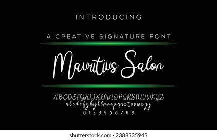 Signature Font Calligraphy Logotype Script Brush Font Type Font lettering handwritten