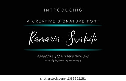 signature Font Calligraphy Logotype Script Brush Font Type Font lettering handwritten