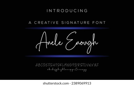 signature Font Calligraphy Logotype Script Brush Font Type Font lettering handwritten