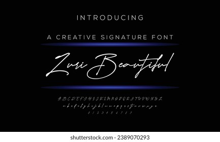Signature Font Calligraphy Logotype Script Brush Font Type Font lettering handwritten