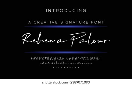 Schriftzeichen-Schriftzeichen-Logotype-Schriftzeichen Schriftart Schriftzeichen handschriftlich