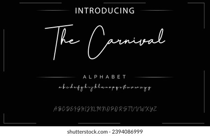 signature Font Calligraphy Logotype Script Brush Font Type Font lettering handwritten