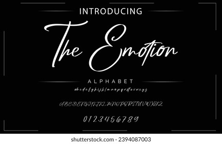 signature Font Calligraphy Logotype Script Brush Font Type Font lettering handwritten