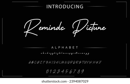 signature Font Calligraphy Logotype Script Brush Font Type Font lettering handwritten