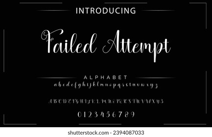 signature Font Calligraphy Logotype Script Brush Font Type Font lettering handwritten