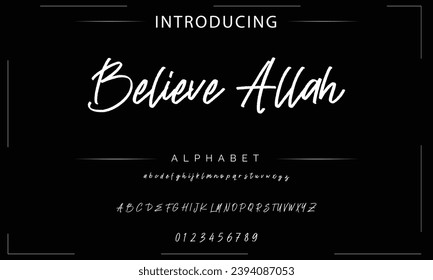 signature Font Calligraphy Logotype Script Brush Font Type Font lettering handwritten