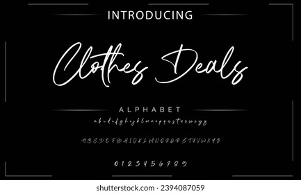 Schriftzeichen-Schriftzeichen-Logotype-Schriftzeichen Schriftart Schriftzeichen handschriftlich