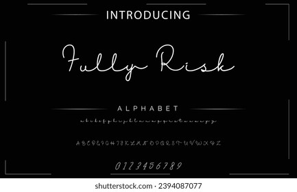 signature Font Calligraphy Logotype Script Brush Font Type Font lettering handwritten