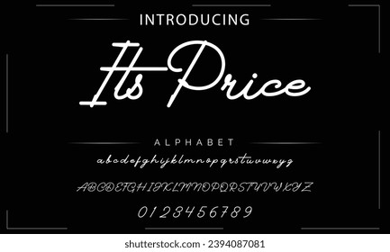 signature Font Calligraphy Logotype Script Brush Font Type Font lettering handwritten