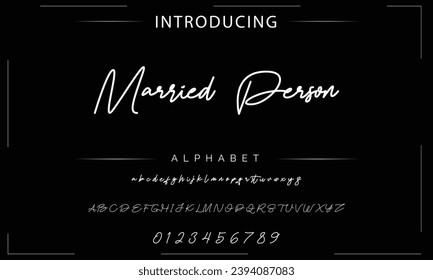 signature Font Calligraphy Logotype Script Brush Font Type Font lettering handwritten