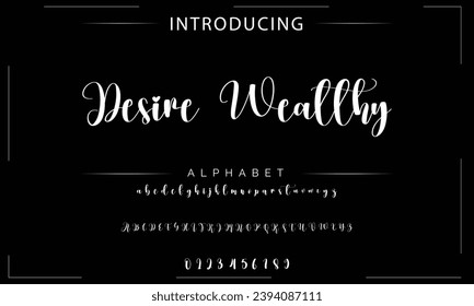 signature Font Calligraphy Logotype Script Brush Font Type Font lettering handwritten