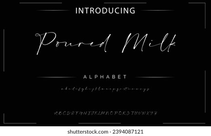 signature Font Calligraphy Logotype Script Brush Font Type Font lettering handwritten