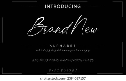signature Font Calligraphy Logotype Script Brush Font Type Font lettering handwritten
