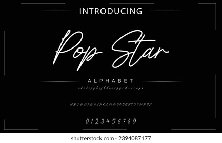 signature Font Calligraphy Logotype Script Brush Font Type Font lettering handwritten