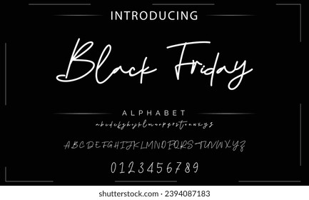 signature Font Calligraphy Logotype Script Brush Font Type Font lettering handwritten