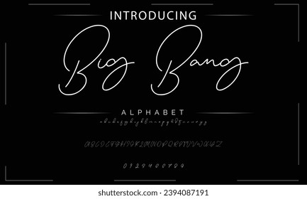 signature Font Calligraphy Logotype Script Brush Font Type Font lettering handwritten