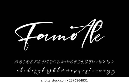 caligrafía de tipo de letra de firma Guión de logotipo Pincel Tipo de letra Tipo de letra Letra letra manuscrita