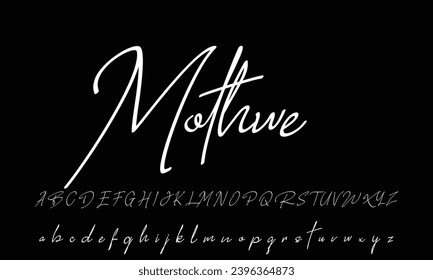 Signature Font Calligraphy Logotype Script Brush Font Type Font lettering handwritten