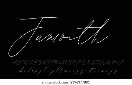 Signature Font Calligraphy Logotype Script Brush Font Type Font lettering handwritten