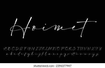 signature Font Calligraphy Logotype Script Brush Font Type Font lettering handwritten