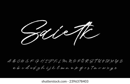 caligrafía de tipo de letra de firma Guión de logotipo Pincel Tipo de letra Tipo de letra Letra letra manuscrita