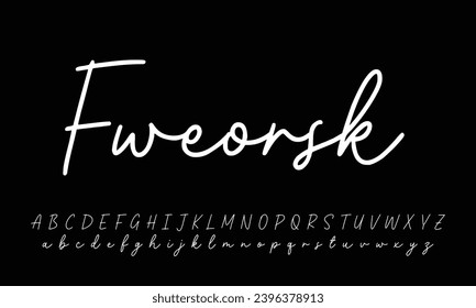signature Font Calligraphy Logotype Script Brush Font Type Font lettering handwritten