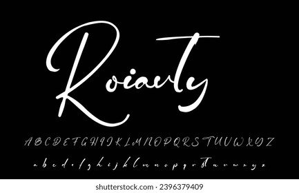 Schriftzeichen-Schriftzeichen-Logotype-Schriftzeichen Schriftart Schriftzeichen handschriftlich