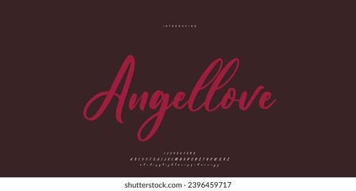 signature Font Calligraphy Logotype Script Brush Font Type Font lettering handwritten
