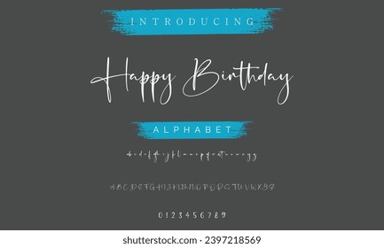 signature Font Calligraphy Logotype Script Brush Font Type Font lettering handwritten