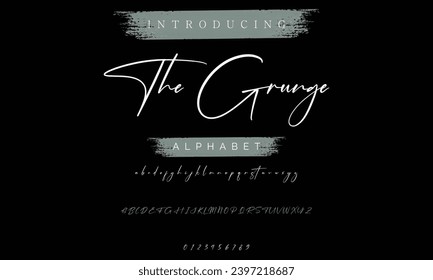 signature Font Calligraphy Logotype Script Brush Font Type Font lettering handwritten