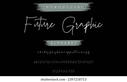 signature Font Calligraphy Logotype Script Brush Font Type Font lettering handwritten