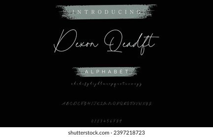 signature Font Calligraphy Logotype Script Brush Font Type Font lettering handwritten